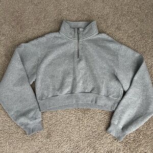 Aritzia Cozy 1/4 Cropped sweatshirt
